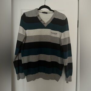 Striped V-Neck Sweater